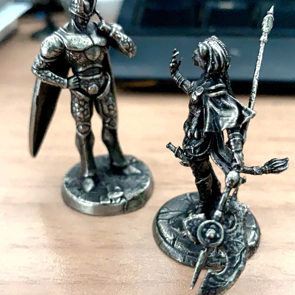 Retro Gaming Table - Scourgeland antigo soldado modelo estatuetas de