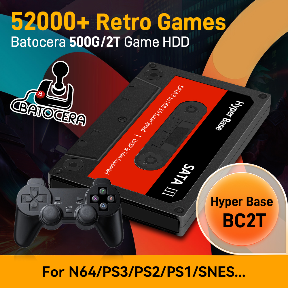Retro Gaming Batocera - Batocera 500g/2t emulador jogo disco rígido