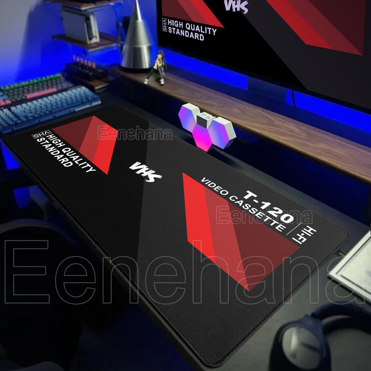 Retro Gaming Xl - Grande retro estilo vhs mouse pad