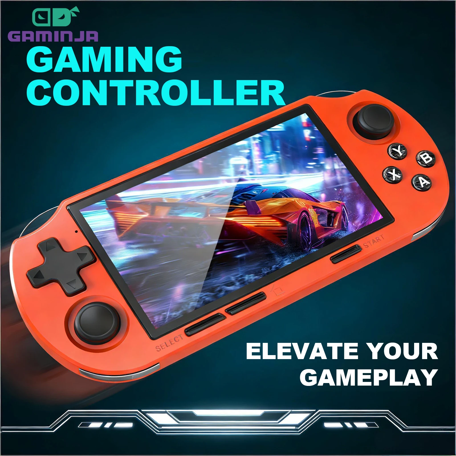 Retro Gaming Download - Console de jogos portátil GAMINJA, tela