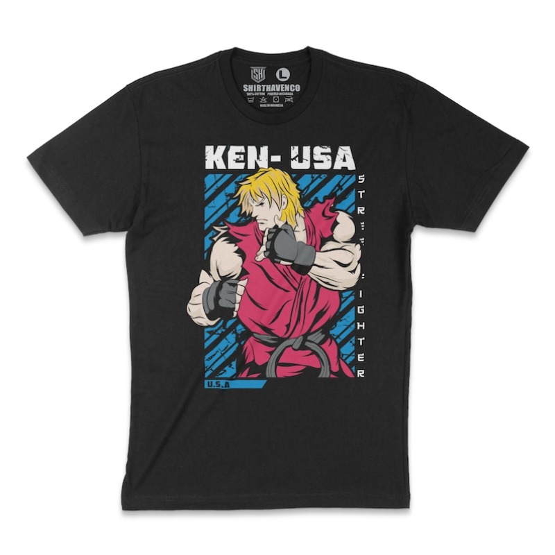 Retro Gaming Kent - 00012648 # A-ken camiseta street fighter