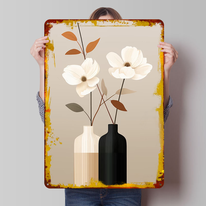 Retro Gaming At - Pôster de Arte Floral Minimalista Impresso,