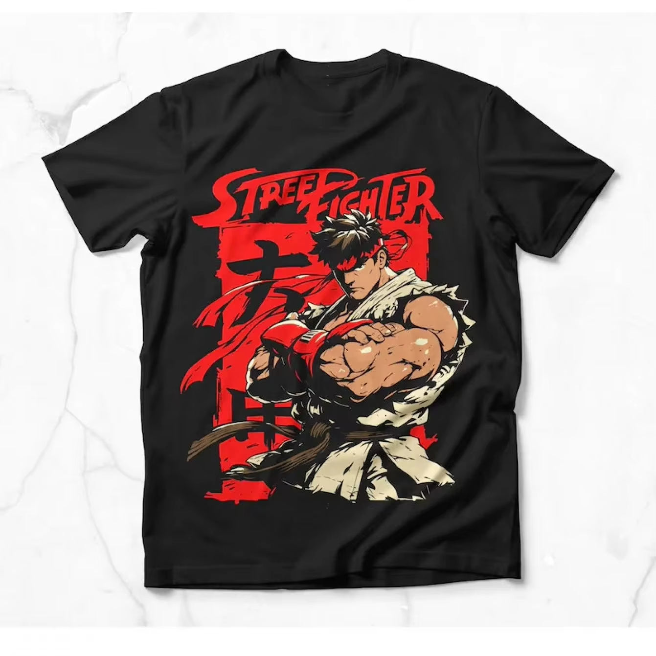 Retro Gaming Gamestop - Camiseta Masculina 2026 Street Fighter Ryu