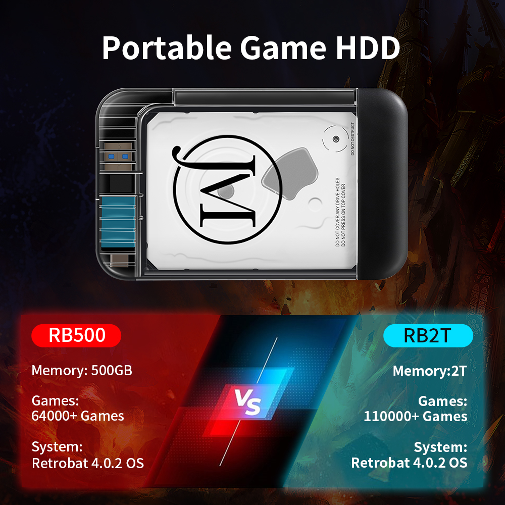 HDD de jogo externo portátil R - Retro Gaming Download avaliação e preço