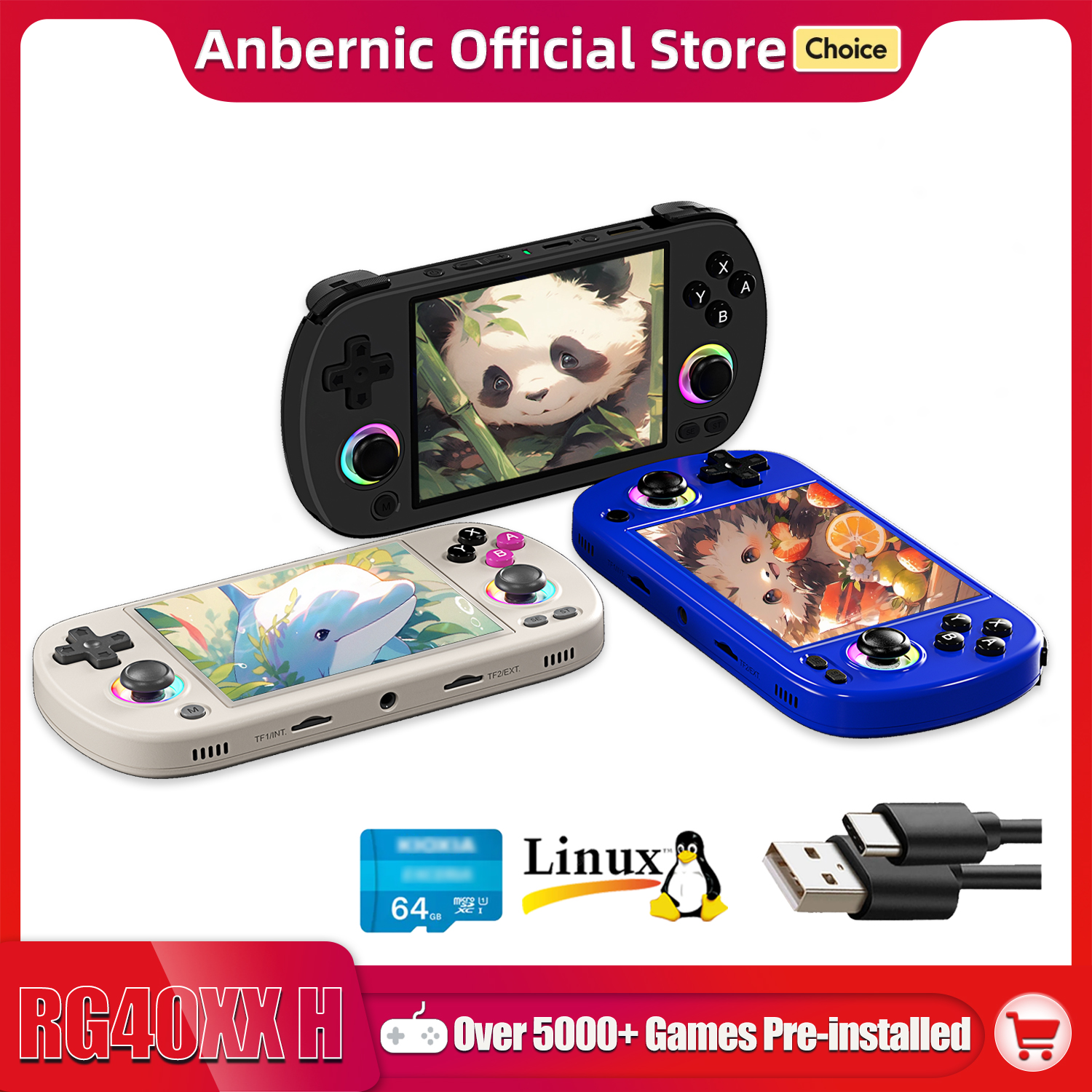 Anbernic rg40xx h console de j - Retro Gaming Images avaliação e preço