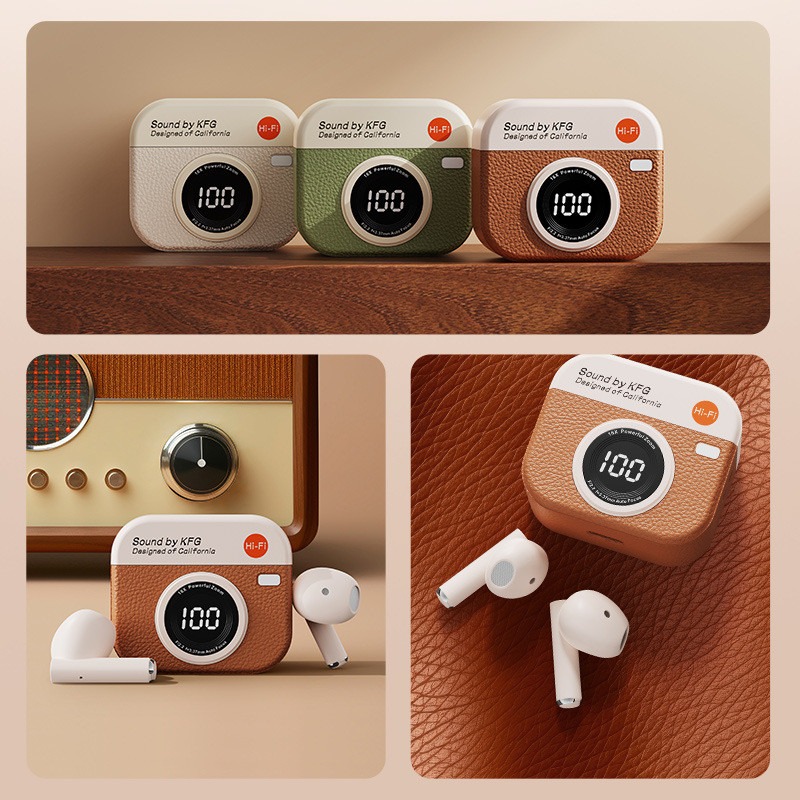 Q86 Retro Camera Fones de ouvi - Retro Gaming Case avaliação e preço