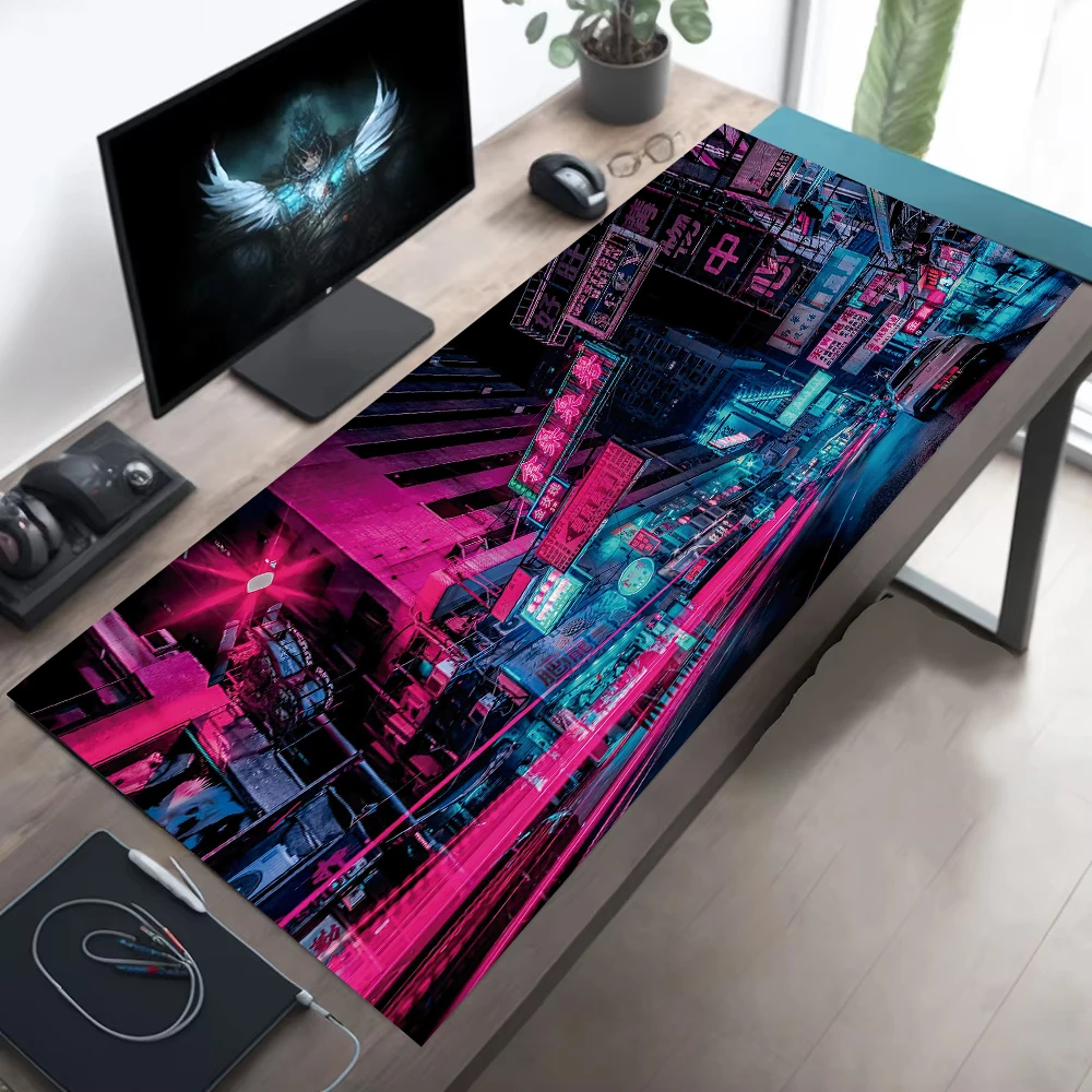 Retro cidade rua mousepad neon - Retro Gaming Xl avaliação e preço