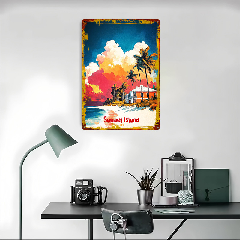 Sanibel ilha arte impressa car - Retro Gaming Island avaliação e preço