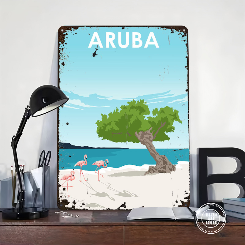 Aruba ilha viagem impresso car - Retro Gaming Island avaliação e preço