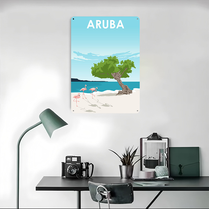 Aruba ilha viagem impresso car - Retro Gaming Island avaliação e preço
