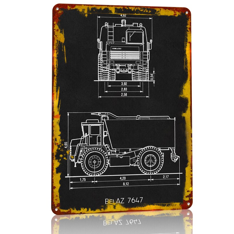 Placa de Metal BelAZ 7647: Art - Retro Gaming At avaliação e preço