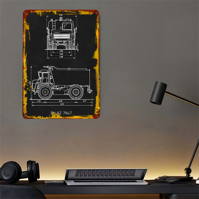 Placa de Metal BelAZ 7647: Art - Retro Gaming At avaliação e preço
