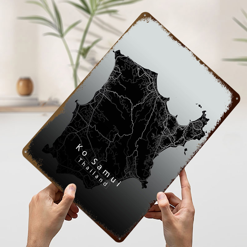 Ko samui ilha mapa impresso ca - Retro Gaming Island avaliação e preço