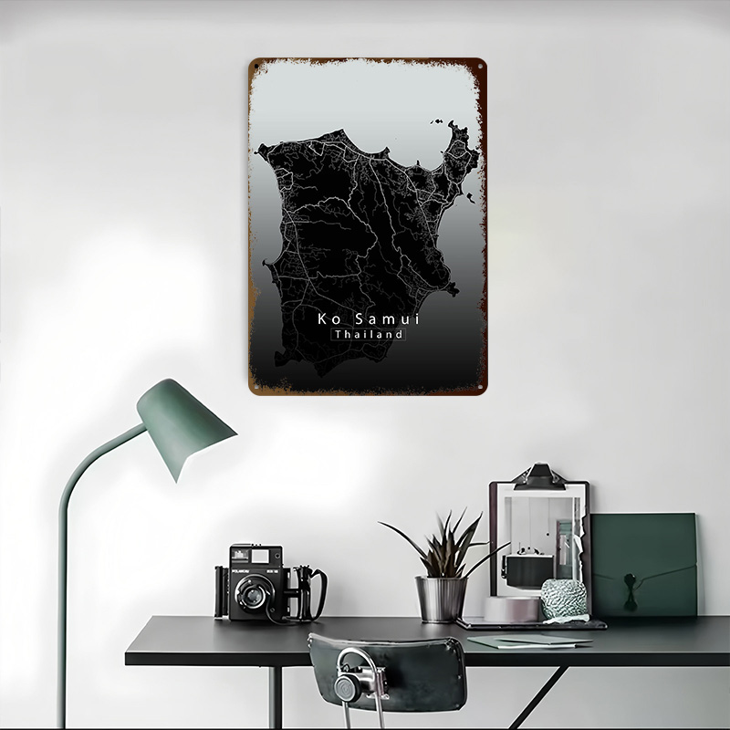 Ko samui ilha mapa impresso ca - Retro Gaming Island avaliação e preço